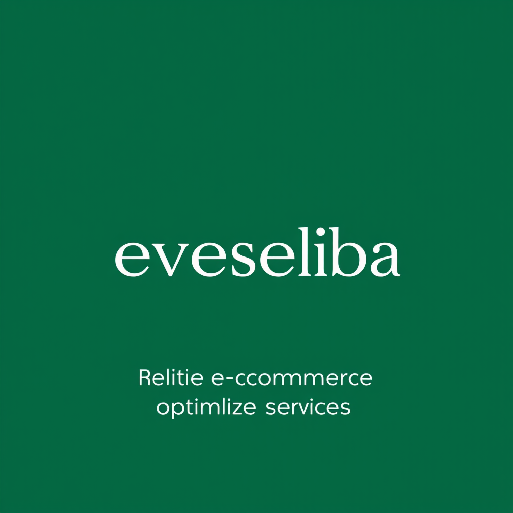 eveseliba logo - elegant typography with jewel tone emerald green background representing premium e-commerce optimization services