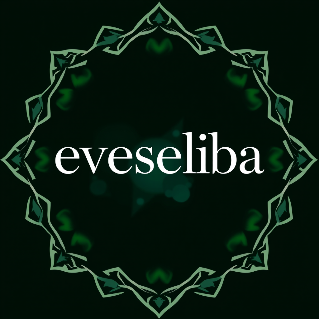 eveseliba logo - elegant typography with jewel tone emerald green background representing premium e-commerce optimization services
